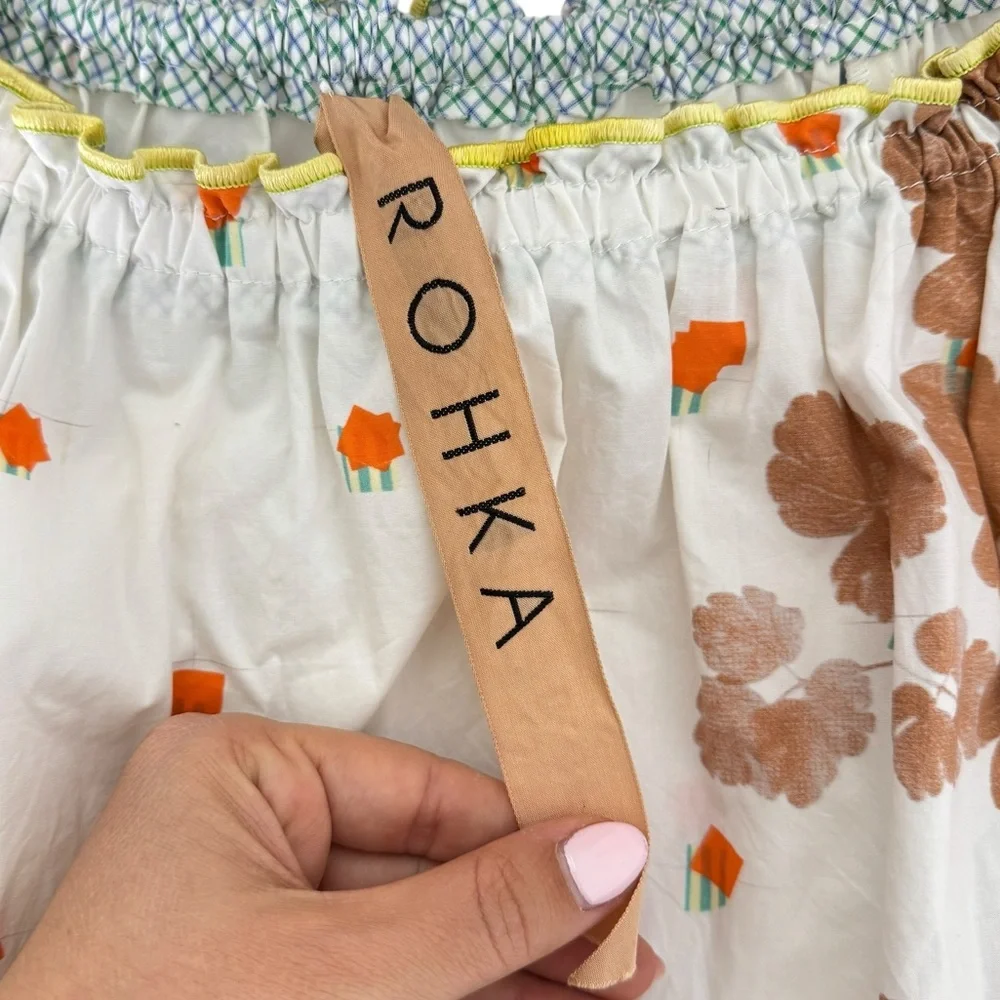 Rohka‎ Cotton Printed Mini Dress - Picture 9 of 11